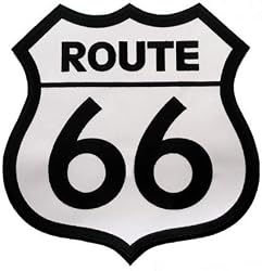 Large Route 66 Embroidered Patch Iron-On Highway Road Sign Biker Emblem