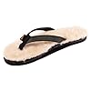 fur lined flip flops mens