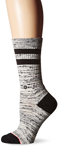 Stance Women's Plain Jane Classic Crew Sock, Black, Medium