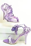 Zoom Produkt-Bild: Damen Stiletto Beinbinder Sandaletten lila