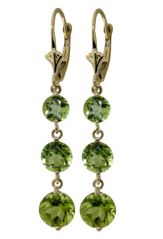 Gold Chandelier Earrings Genuine Peridots