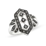 1/2 Carat Black Diamond Sterling Silver Ring