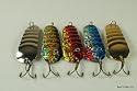 Lot of 5 New 3" Ridged Casting Spoon Fishing Lures - .88 Oz