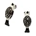Acosta Jewellery - Hematite Swarovski Crystal Bird Earrings