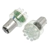 Amico 2 Pcs White 12 LED BAY15D 1157 T25 Auto Car Tail Turn Brake Light Lamp Bulb