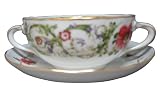 Versace by Rosenthal Flower Fantasy 9-Ounce Creamsoup Cup and 6-1/3-Inch Saucer