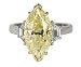 Platinum Fancy Light Yellow Marquise Diamond Ring (GIA Certified 6.01 ct center, 6.67 cttw), Size 6