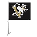 NHL Pittsburgh Penguins Car Flag with Wall Brackett