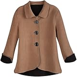 Women's Reversible Brown Lightweight Fleece Jacket