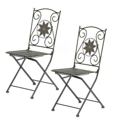 Rimini Black Mosaic Garden Furniture Folding Chair- Pack Of 2 (Price For 2 Chairs) - FREE UK Mainland Delivery top Garden Furniture product Rimini Black Mosaic Garden Furniture Folding Chair- Pack Of 2 (Price For 2 Chairs) - FREE UK Mainland Delivery picture
