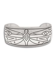 Sterling Silver Dragonfly Western Range and Wilderness Bracelet. Made in USA.