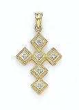 14K .06CT Dia Cross Pendant - GH16703