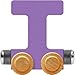 NameTrain Pastel Letter Car T - Made in USA (Lavender)