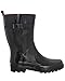 Capelli New York Shiny Solid with Side Pull Loops Ladies Short Rain Boot