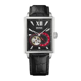 Hugo Boss - 1512505 - Montre Homme - Automatique - Cadran Gris - Bracelet Cuir Noir