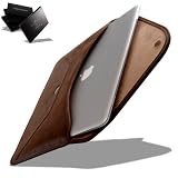 Beyza - Thinvelope - Sacoche en cuir pour MacBook Air - Brun Antique