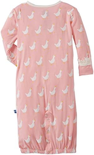 KicKee Pants Baby Girls' Print Ruffle Layette  & Knot Hat Set (Baby) - Duck - 6-12 Months