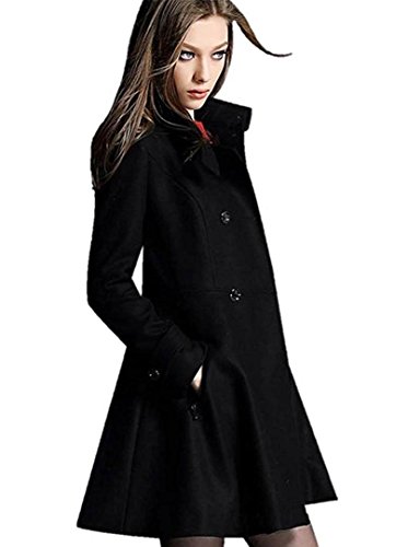 緑色のバラ コート ウール レディース アウター ジャケット ジャンパー 秋 冬 美シルエット 防寒 防風 ロング 体型カバー セレブ 高級感 おしゃれ スタイリッシュ ミディアム丈 選べる 全2カラー