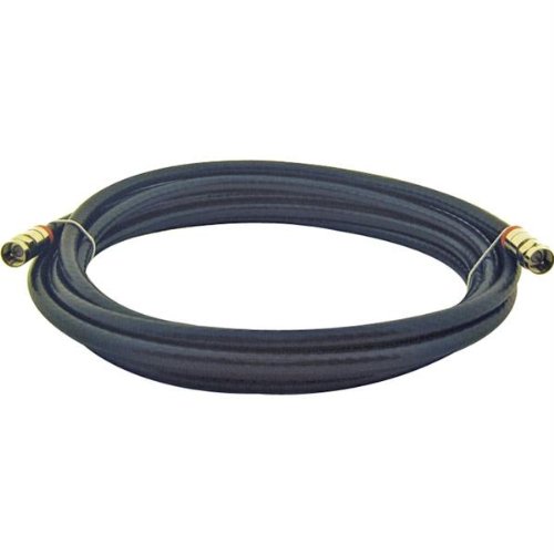 12FT F-f RG6 Quad Ptch Cable Blk Premium Retail Blister Pack
