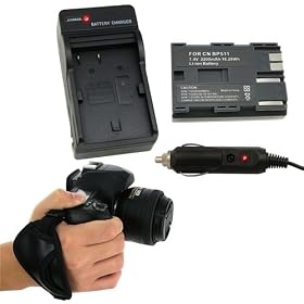 Everydaysource BP-511 Battery+Charger+Strap For Canon 10D 20D 30D 40D 50D D60 G6 G5 G3 G2 G1