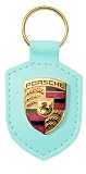 Porsche Crest Key Ring - Lt Blue
