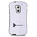 HTC One Max / T6 Stand Case, GreatShield Guardian Hybrid Snap On Case Back Cover with Kickstand for HTC One Max / T6 (White/Blue)