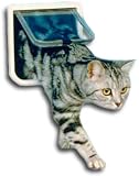 Cat Mate Lockable Cat Flap Door Gray 4-way Locking
