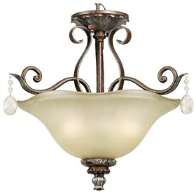 World Imports Lighting 4772-60 Catania 2-Light Semi-Flush Mount Fixture, Oxide Bronze with... by World Imports