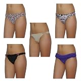 5 PACK: Ladies La Senza Sexy Stretch Hipster Brief Thong Panties Underwear / Knickers - Multicolor
