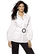 Stretch poet sleeve poplin blouse