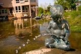 Spitters : Boy Squeezing Frog Spitter by Aquascape (LOWER PRICE for 2010!)
