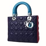 Christian Dior （クリスチャンディオール）ロゴチャーム付き 2WAY ハンドバッグ レディ ディオール パープル×ピンク×ブルー M0550TRI [並行輸入品] ディオール ハンドバッグ