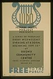GIANT WPA Wall Sticker of: Federal Music Project presents a series of programs every wednesday evening at 8:30 P.M.