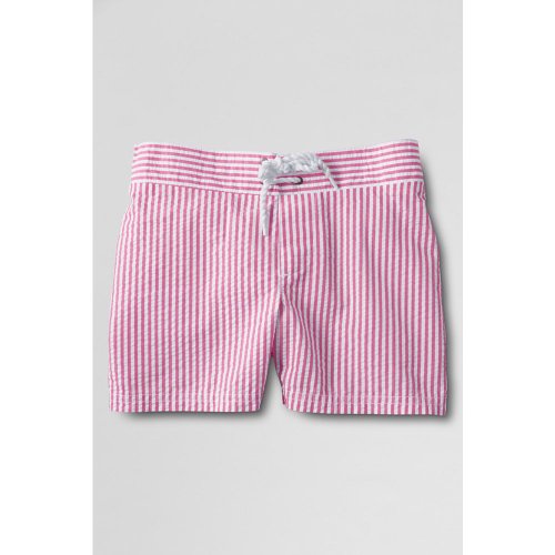 Lands' End Girls' Woven Seersucker Swim Shorts, 7 16