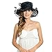 Women Satin Church Christening Derby Kentucky Wedding Formal Party Hat Ss035 (9 Colors)