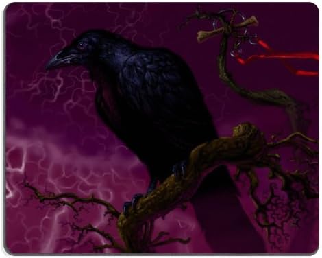 Raven Crow Driftwood Bird Artwork Mouse Pads Customized Made to Order Support Ready 9 7/8 Inch (250mm) X 7 7/8 Inch (200mm) X 1/16 Inch (2mm) High Quality Eco Friendly Cloth with Neoprene Rubber Luxlady Mouse Pad Desktop Mousepad Laptop Mousepads Comfortable Computer Mouse Mat Cute Gaming Mouse pad