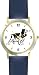 English Springer Spaniel Dog - WATCHBUDDY&reg; DELUXE TWO-TONE THEME WATCH - Arabic Numbers - Blue Leather Strap-Women's Size-Small