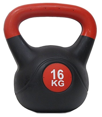 Kettlebell 16kg (16 Kilograms) fitness training gym workout set muscle and tone building fat burning with ergonomic handle (16)