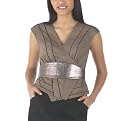 Go International&reg; Obie Wrap Top - Cocoa Motion