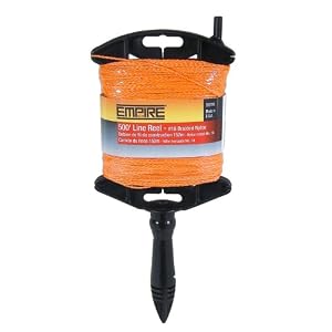 Empire Level 39511N Construction Line Reel, #18 by 500-Feet, Gold Braided by