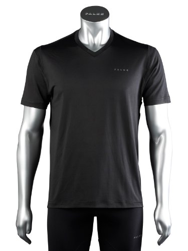 FALKE Herren Running-Shirt Shortsleeved, black, M