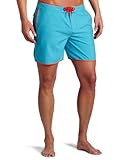 Original Penguin Men's Solid Volley Swim Short, Scuba Blue, 32