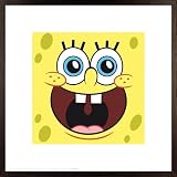 Spongebob - Framed Art Print / TV Poster (Face) (Size: 16