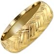 Yellow Gold Hollow Bangle Bracelet