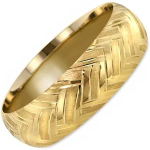 Yellow Gold Hollow Bangle Bracelet