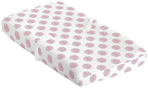 BreathableBaby Changing Pad Cover, Dahlia Fashion/Pink/Gray