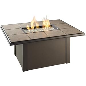 Amazon.com : Outdoor Great Room Napa Valley Fire Pit Table with Brown ...