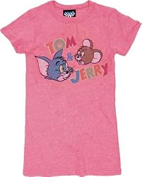 Junk Food Tom and Jerry Rosey Pink Juniors T-shirt Tee
