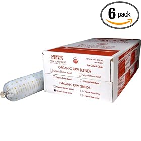 Paw Naturaw Organic Turkey Blend, 22-Ounce Rolls in Boxes (Pack of 6)
