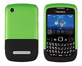 Hard 2-Tone Slider Case for BlackBerry Curve 8520 / 8530 / 9300 - Green